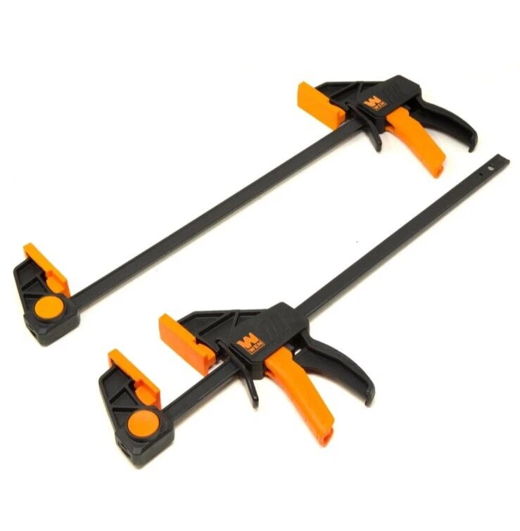 WEN CLR122 12-Inch Heavy Duty Steel Bar Clamp & Spreaders w/ 2.3" Throat 2 Pack