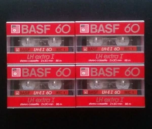 Cassette Audio Basf LH-E I - 4 Musicassette Vergini Sigillate - Lotto da 4 NOV - Picture 1 of 3
