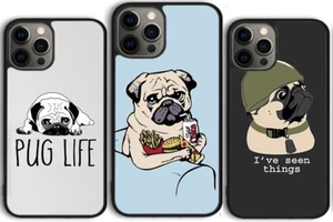 Pug Deadpug Funny Dog Chien Coque Cover Case For Iphone 16 Pro Max 15 14 13 12 - Photo 1 sur 9