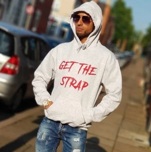 FELPA CON CAPPUCCIO 50 CENT GET THE STRAP G-UNIT HOODY TOP HIP HOP - Foto 1 di 2