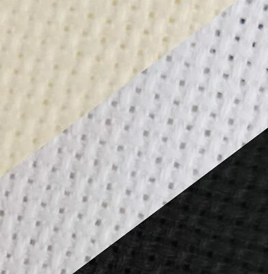 Lot de 3 toiles Aida en coton 18 carats pour point de croix Blanc + crème + n... - Photo 1/3