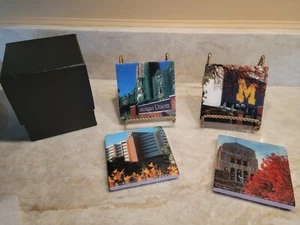 University Of Michigan Ceramic Coasters Buildings Of Ann Arbor - Picture 1 of 6