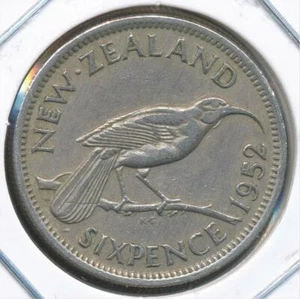 New Zealand 1952 Sixpence 6d George VI - Fine - Picture 1 of 3