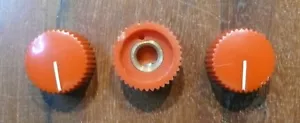 Juego de 3 perillas de control de pedal de efectos para guitarra cupcake naranja vintage - Imagen 1 de 3