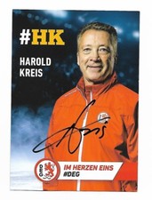 20-21 ice hockey postcard - Harold Kreis - Düsseldorf EC - Signed