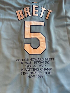 George Brett Cooperstown Kansas City Royals Jersey size Large - Picture 1 of 8