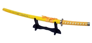 40" Yellow Japanese Carbon steel blade Samurai Ninja katana Sword Stand & Sheath - Picture 1 of 3