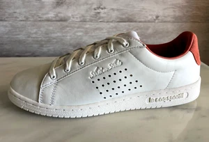 Le Coq Sportive Arthur Ashe Men's Grand Chelem White Leather 9 Trainer Shoes 42 - Picture 1 of 13