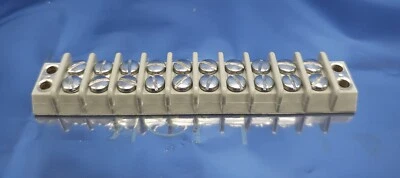 37TB-10F MIL TERMINAL BLOCK 10 POSITION 4.828" x 1-1/8" GRAY A-A-59125/2 SPEC - Image 1 of 4