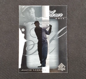 2001 Upper Deck SP Authentic #HR5 Justin Leonard Honor Roll RARE ERROR CARD - Picture 1 of 2