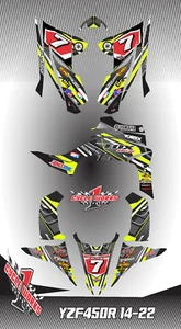 Graphics for YFZ450R Yamaha YFZ 450R 14-UP Fuel Injection Decal KIT R4 - Bild 1 von 1