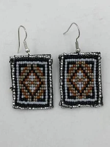 Dwight Nathaniel Beaded Laser cut Earrings #3 - Picture 1 of 3