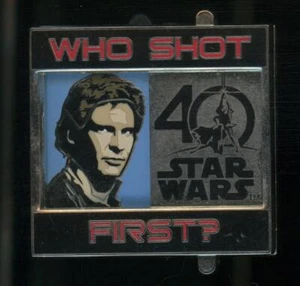 Star Wars 40th Anniversary Who Shot First? Disney Pin - Picture 1 of 1