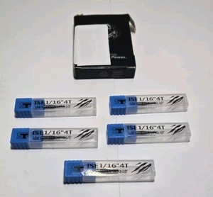 Confezione 5 Frese Quadrate SPEED TIGER ISE Carburo 1/16" 4T NUOVE (LEGGI) - Foto 1 di 1
