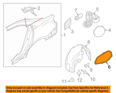 Ford OEM 10-19 Police Interceptor Sedán-Sello de Bolsillo de Relleno AG1Z5428067A Foto 1 de 2