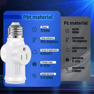 E26/E27/B22 American British Standard Universal Screw Lamp Holder to Socket V6 - Picture 1 of 10
