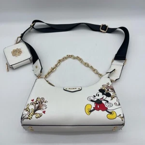 Disney X Aldo 100 Years White Mickey Minnie Crossbody Shoulder Handbag Purse - Picture 1 of 12