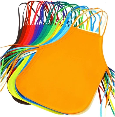 Grembiuli per Bambini, 12Pezzi 12 Colori Grembiuli in Tessuto Non Tessuto per Ar - Immagine 1 di 4