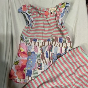 Matilda Jane Looks Like Funsicle- Size 4Tunic Top And Pants Popsicles Summer Fun - Picture 1 of 6