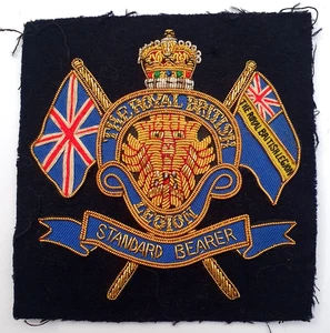 Royal British Legion Standard Bearer Bullion Blazer Badge Patch. Selten - Bild 1 von 3