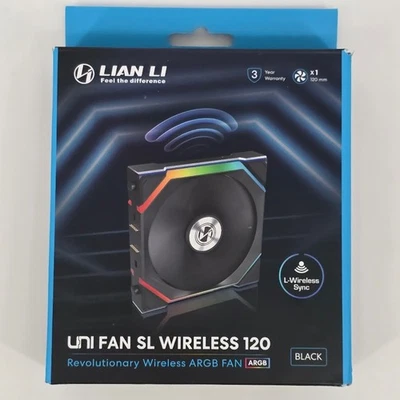 Lian Li UNI Fan SL Wireless 120mm ARGB Fan - Single Pack - 2.4 GHz Wireless - Image 1 of 3
