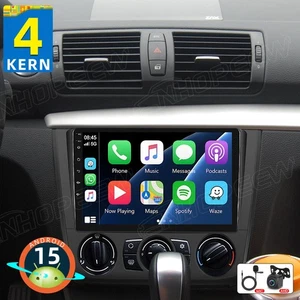 64GB Android 15 CarPlay Autoradio GPS Navi Für BMW 1er E81 E82 E87 E88 2004-2011 - Bild 1 von 16