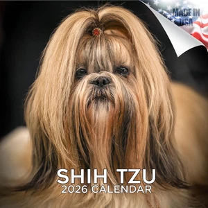 SHIH TZU Wall Calendar 2026 Animal DOG PET Lover Gift - Picture 1 of 2