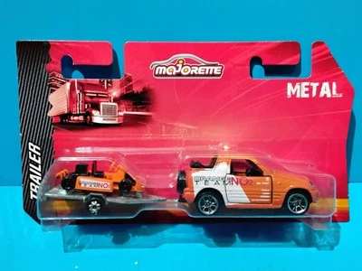 MAJORETTE TRAILER SERIES TOYOTA RAV 4 RAV4 WITH GO KART ORANGE TEAM NO2 RACING - Image 1 of 4
