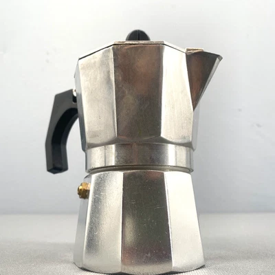 Cafetera espresso vintage Bonjour de aluminio para camping 1 taza percoladora Foto 1 de 4