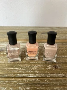 Juego de 3 esmaltes de uñas Deborah Lippmann lote rosa crema izquierda - Imagen 1 de 6