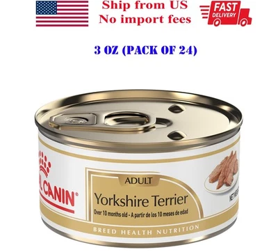 Royal Canin Breed Yorkshire Terrier Adult Loaf in Sauce Wet Dog Food, 24Cans 3oz - Image 1 of 4