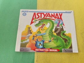 Astyanax Nintendo NES Manual de instrucciones Folleto SOLO