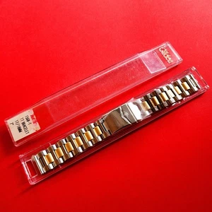 Gilden Watch Bracelet Two Tone Band 18mm Gold & Silver Clasp Links Vintage Mens - Picture 1 of 9