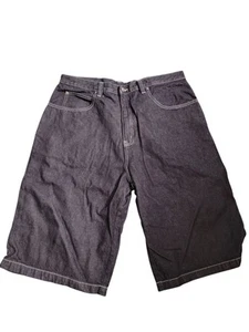 Y2K Vintage Rocawear Jeans Shorts Gr. 40 Baggy schwarz Denim bestickt Logo Jorts - Bild 1 von 8