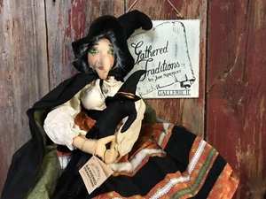 Joe Spencer Batilda Hexe mit Krähe Halloween Regal Sitter 44" - Bild 1 von 10