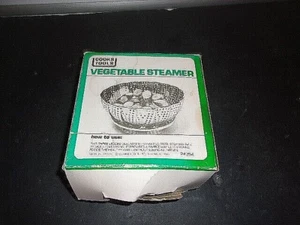 Vegetable Food Steamer Basket Folding Steaming Cooking Metal Stainless Steel NIB - Picture 1 of 4