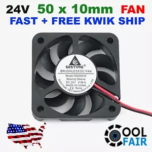 24V 50mm Cooling Computer Fan 5010 50x50x10mm DC 3D Printer 2 Pin - Picture 1 of 6