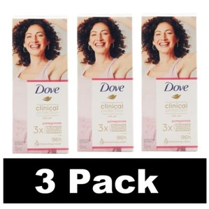 3 x DOVE 50ml DEODORANT CLINICAL PROTECTION POMEGRANATE MOISTURISING CREAM NEW - Picture 1 of 5