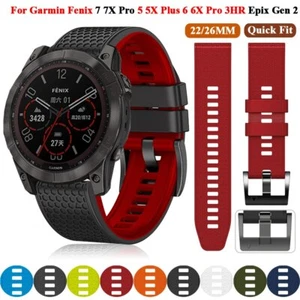 Cinturino Quickfit per Garmin Fenix 8 E 47mm 7X 7 6X Pro 5 5X Plus S60 955 965 - Foto 1 di 27