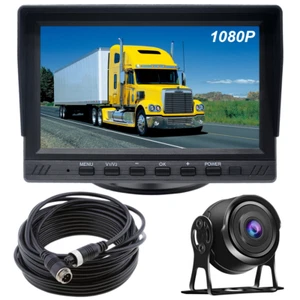 AHD Car Reversing Camera+7" FHD Monitor Rear View Kit For 12V/24V Truck Bus Van - Picture 1 of 14