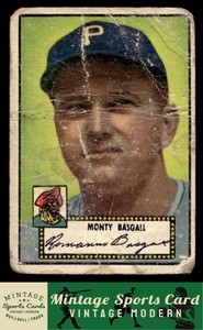 1952  Topps - Monty Basgall - Rookie RC #12 Pittsburgh Pirates