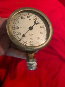 Antique US Gauge 4"steampunk Industrial - Picture 1 of 4