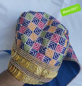 Traditioneller palästinensischer Kopfschmuck Stickerei Hochzeit Hena handgefertigt schönes Stück - Bild 1 von 10