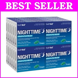 Powerful Non-Drowsy Nighttime Cold & Flu Relief | 192 Softgels for Comfort - Picture 1 of 10