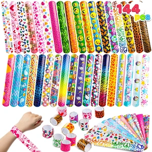 Slap Bracelets, Colorful Animal Designs, Party Favors (144 Pieces) - Picture 1 of 12