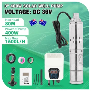 3" 36V 400W DC Screw Solar Bore Water Pump Submersible MPPT Farmland Irrigation - Picture 1 of 15