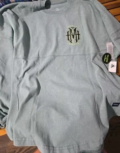  Disney Spirit Jersey Adult Small Green Haunted Mansion Hatbox Ghost Glow NWT - Picture 1 of 2