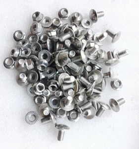 LOCKING BOLT W/SELFLOCKNUTS A4/AISI 316 M10 / 20 Øglænd SYSTEM (LOT OF 50PCS) - Picture 1 of 6