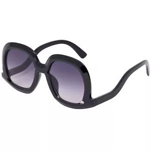 Oversized Oval Sunglasses Butterfly Down Temple Women Swan Arm Sun Glasses - Picture 1 of 40