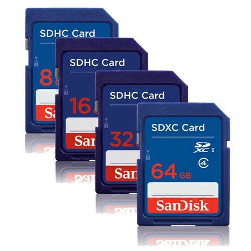 SANDISK CLASS 4 SDHC SD 32GB 16GB 8GB HD VIDEO FLASH DATA CAMERA Memory Card - Image 1 of 1